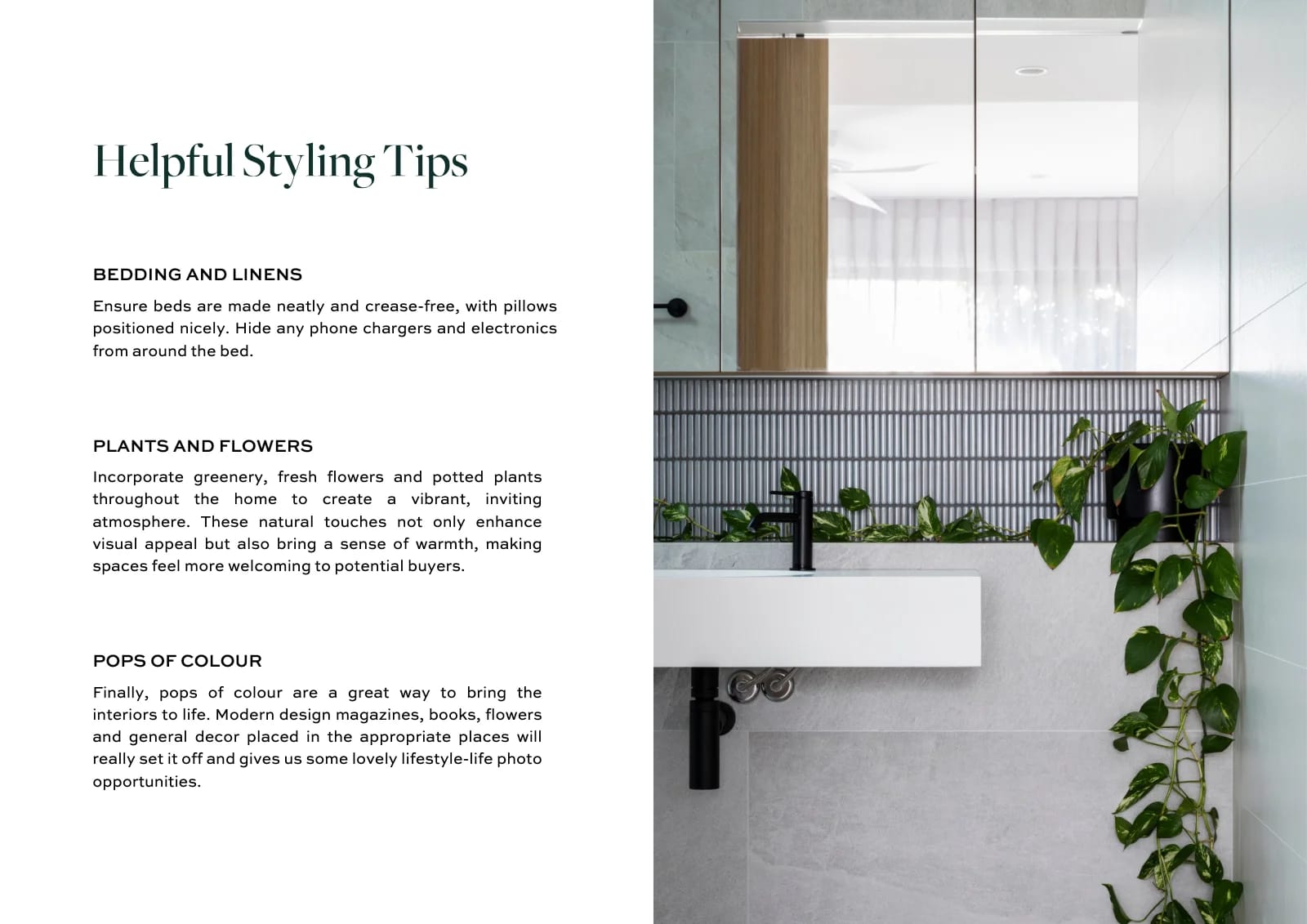 Helpful tips when selling, page 8