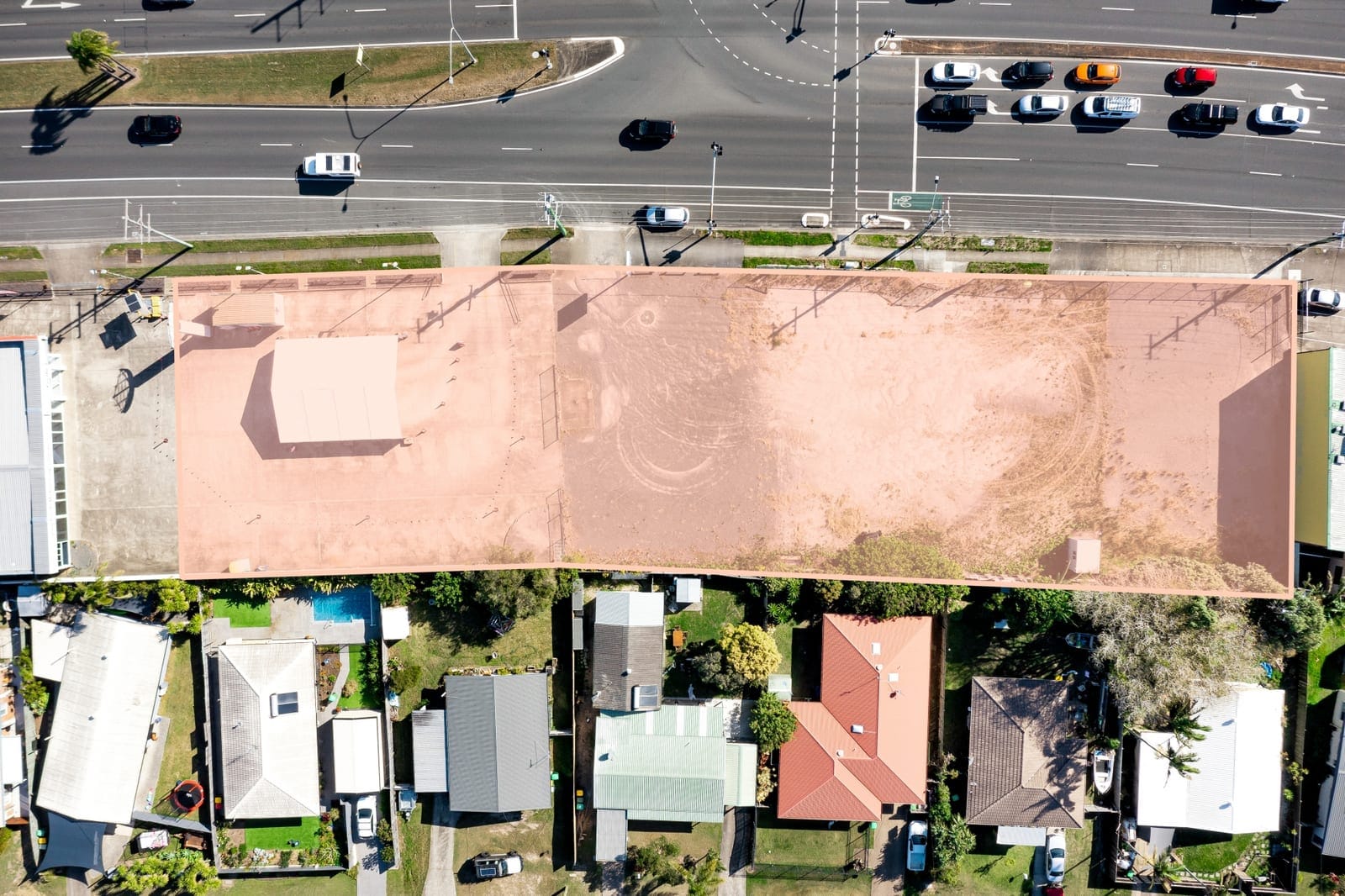 Hardstand - 109M of frontage with 45,000 vehicles passing daily in the mass transit corridor