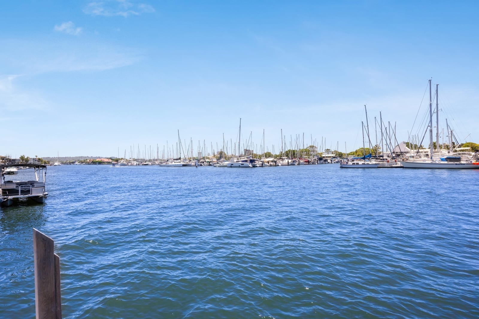 Waterfront living with a pontoon and direct deep-water access