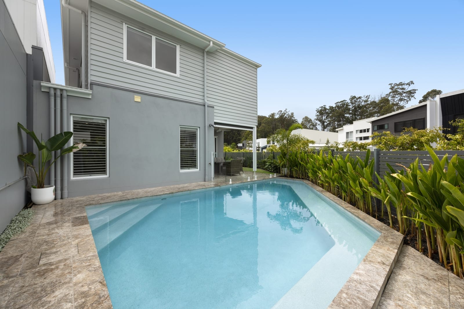 Hamptons Style Corner Block With Pool