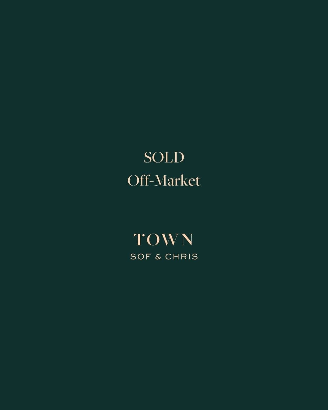 SOLD BY SOF & CHRIS | TOWN