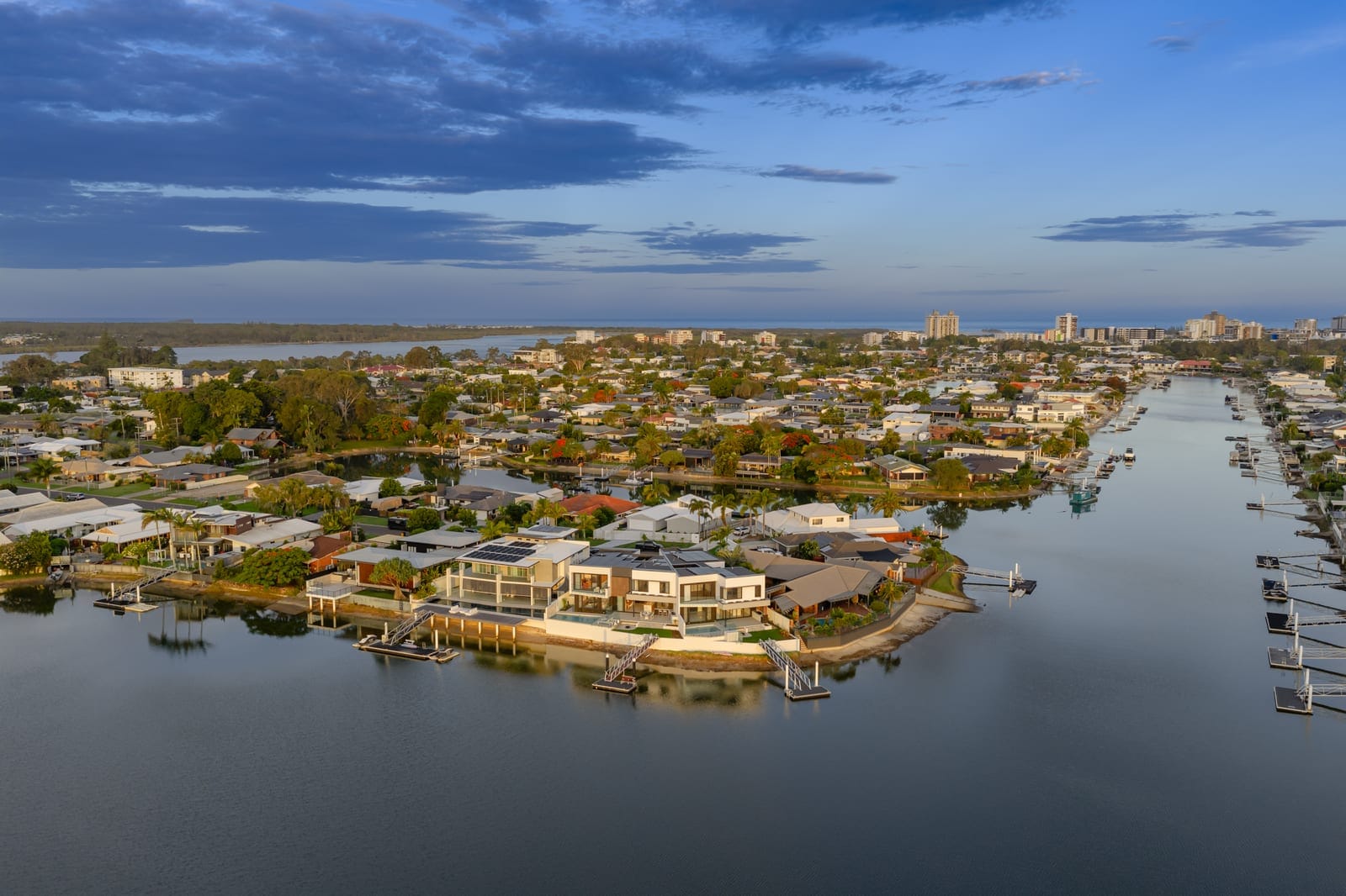 Luxury Riverfront Living: Brand New Contemporary Masterpiece