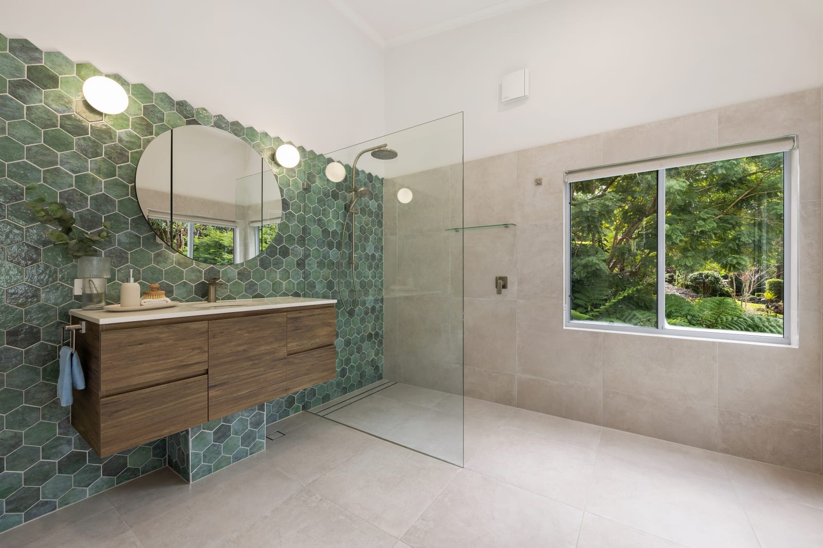 Family home with Rainforest Backdrop